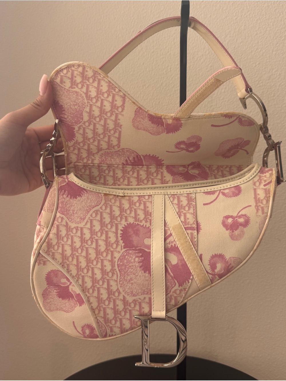 Vintage authentic Christian Dior 2004 PinkGirly Diorissimo Saddle Bag - Picture 9 of 16